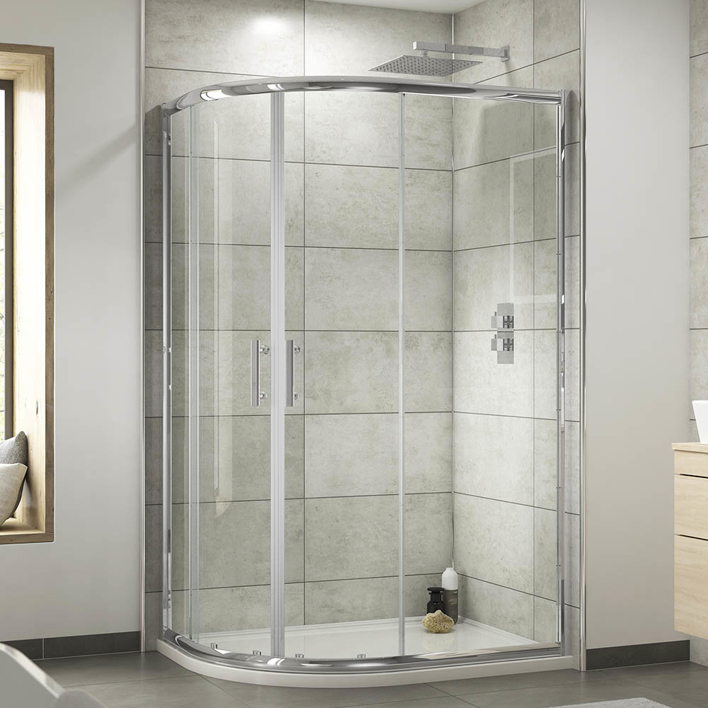 Pacific Offset Quadrant Shower Enclosure With Tray Waste Pacific Offset Quadrant Shower Enclosure With Tray Waste Left Hand Option At Victorian Plumbing Uk