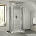 Pacific D-Shape Shower Enclosure inc. Shower Tray + Waste profile small image view 5 