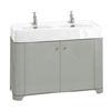 Arcade 1200mm Floor Standing Vanity Unit and Double Basin - Dark Olive - Various Tap Hole Options profile small image view 1 