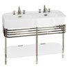 Arcade 1200mm Double Basin and Stand with Glass Shelf - Various Tap Hole Options profile small image view 1 