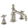 Arcade Three Hole Deck Mounted Basin Mixer - Nickel - Various Tap Head Options profile small image view 1 