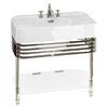 Arcade 900mm Basin and Stand with Glass Shelf - Various Tap Hole Options profile small image view 1 