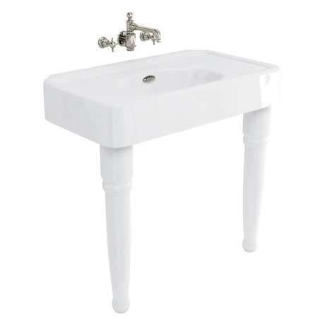 Arcade 900mm Basin and Ceramic Console Legs - Various Tap Hole Options