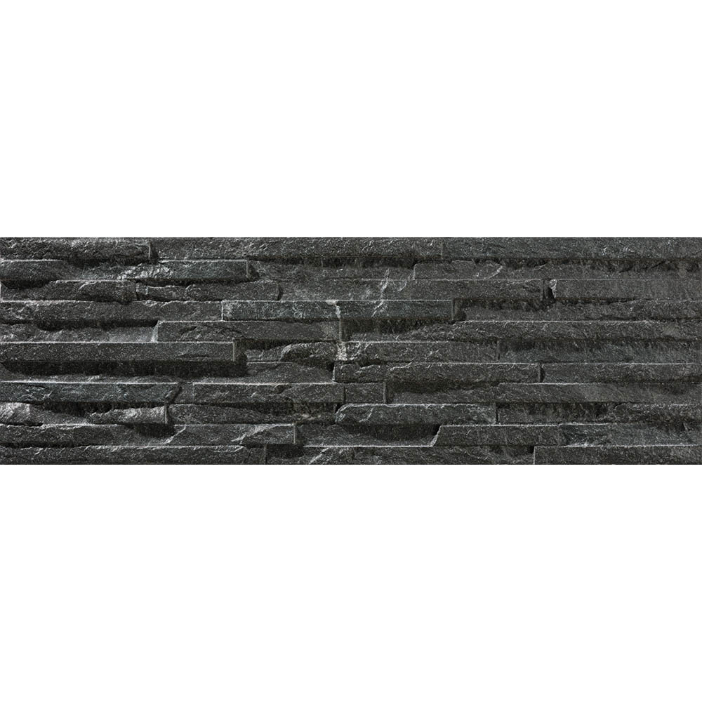Arenzo Black Stone Effect Split Face Tiles - 170 x 520mm