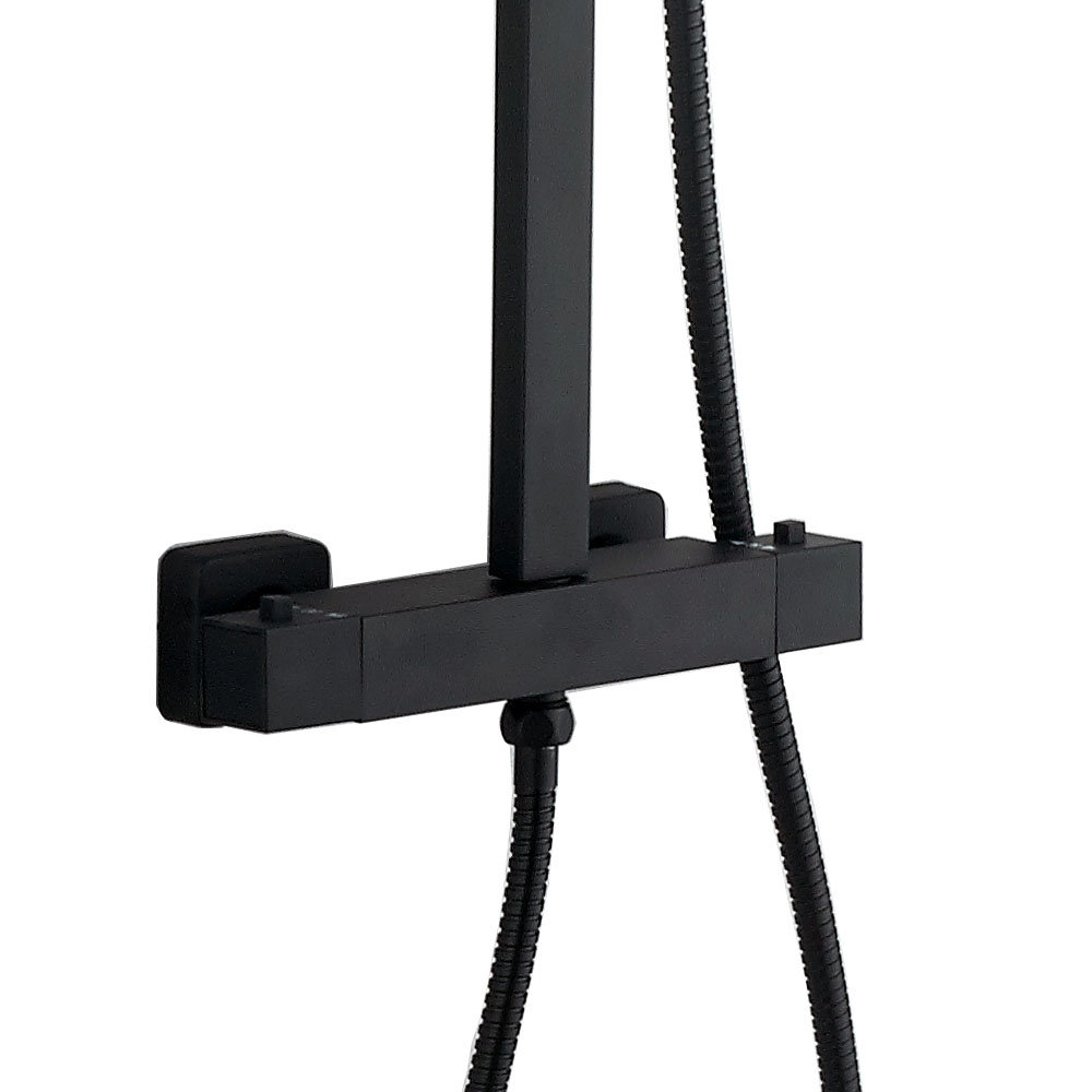 Modern Square Exposed Thermostatic Mixer Shower Set Shower Head And Ha - Foto 14