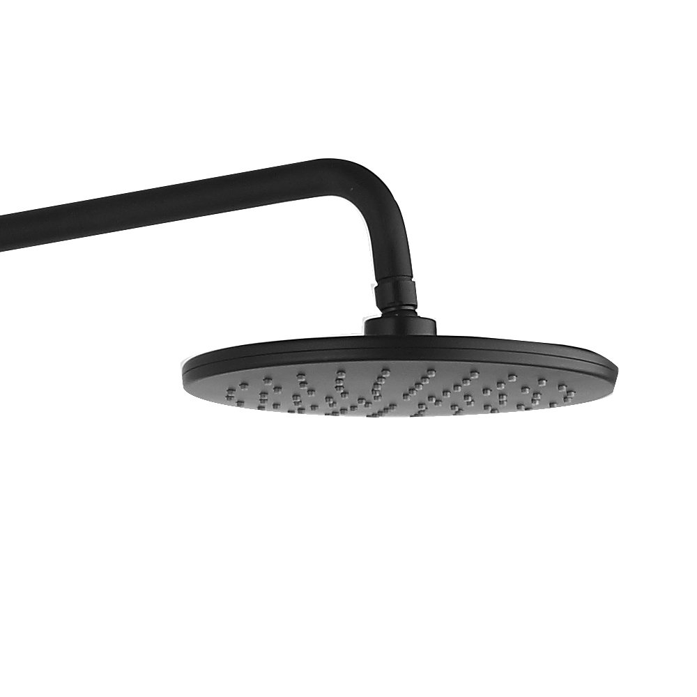 Arezzo Modern Round Thermostatic Shower Matt Black Victorian
