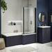 Arezzo Matt Blue L-Shaped Front Bath Panel - 1700mm profile small image view 2 