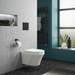 Arezzo Matt Black Dual Flush Concealed WC Cistern with Wall Hung Frame profile small image view 3 