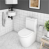Arezzo Modern Cloakroom Suite (Toilet + Corner Basin) profile small image view 1 