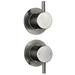 Arezzo Gunmetal Grey Concealed Individual Stop Tap + Thermostatic Control Valve with Wall Mounted Shower Head profile small image view 2 