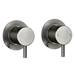 Arezzo Gunmetal Grey Concealed Individual Diverter + Thermostatic Control Valve with Handset + Wall Mounted Shower Head profile small image view 4 