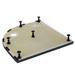 Aurora Slate Effect Stone Quadrant Shower Tray + Riser Kit profile small image view 3 