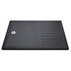 Aurora 1700 x 800 Slate Effect Walk In Shower Tray With Drying Area ...