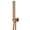 Arezzo Round Brushed Bronze Outlet Elbow with Parking Bracket, Flex + Handset profile small image view 1 