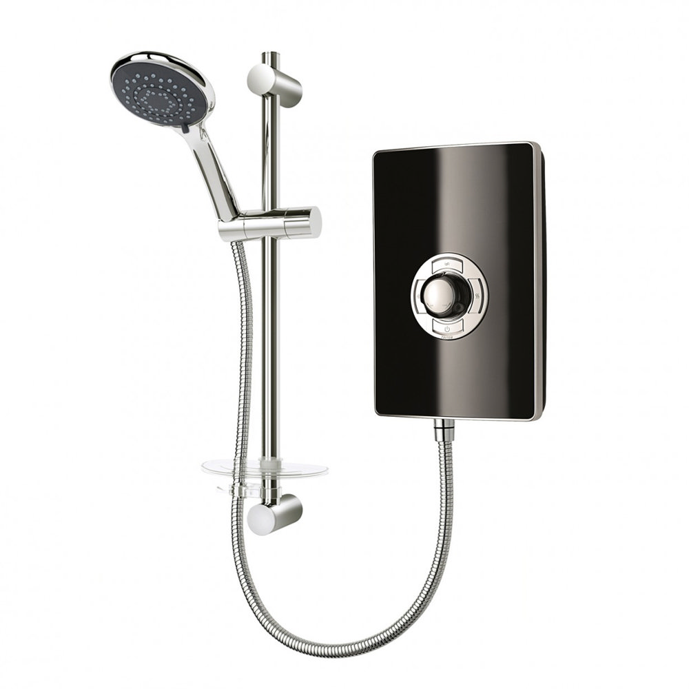 Triton Aspirante 9.5kw Electric Shower Black Gloss ASP09GSBLK at