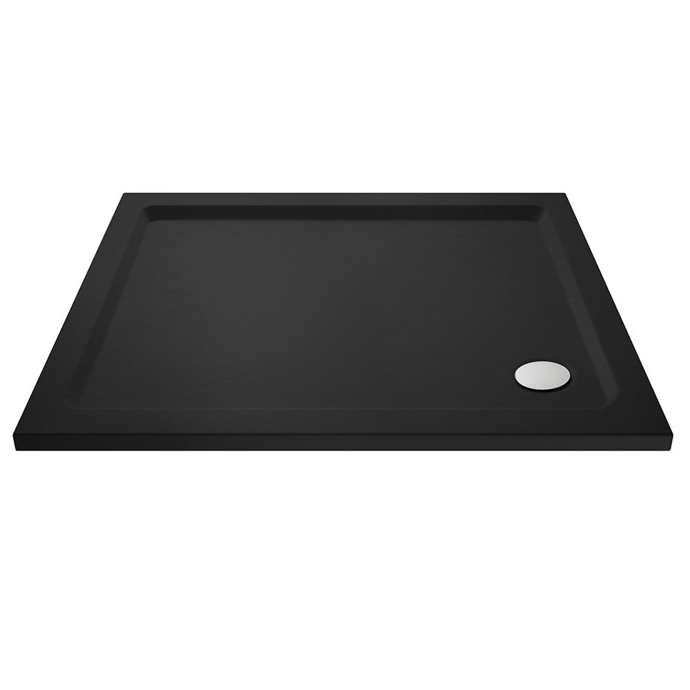 Aurora Black Slate Effect Rectangular Shower Tray - Various Sizes