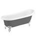 Astoria Grey 1710 Roll Top Slipper Bath w. Ball + Claw Leg Set profile small image view 6 