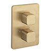 Crosswater - Atoll/Glide II/Marvel Crossbox 2 Outlet Trim & Levers Brushed Brass - ATCB1500LBPF profile small image view 1 