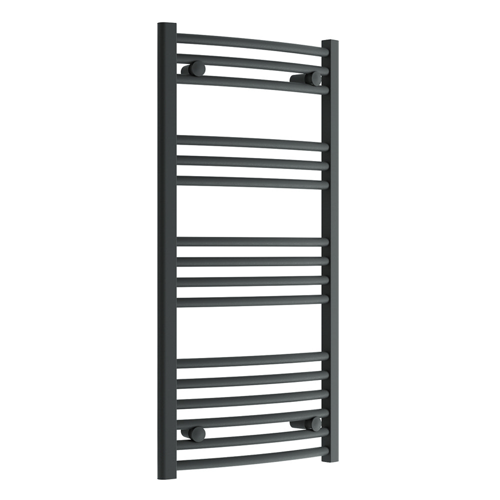 Diamond Curved Heated Towel Rail W500 x H1000mm Anthracite