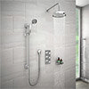 Astoria Traditional Concealed Shower Valve incl. 8" Head with Arm & Slider Rail profile small image view 1 