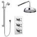 Astoria Traditional Concealed Shower Valve incl. 8" Head with Arm & Slider Rail profile small image view 2 