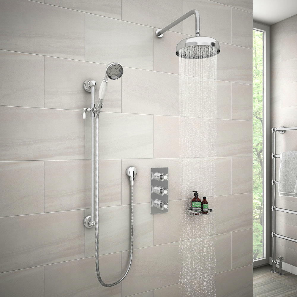 Astoria Traditional Concealed Shower Valve With Arm & Slider Rail