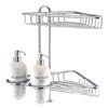 Crosswater - Solo Corner Double Wire Basket with Ceramic Dispensers - AV14+ profile small image view 1 