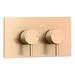 Arezzo Brushed Bronze Round Modern Twin Concealed Shower Valve profile small image view 4 