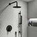 Arezzo Matt Black Round Concealed Manual Shower Valve with Diverter profile small image view 2 