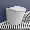 Arezzo Back to Wall Toilet + Slim Soft Close Seat profile small image view 1 