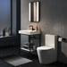 Arezzo Matt Black 500 x 700mm Rectangular LED Illuminated Anti-Fog Bathroom Mirror profile small image view 4 