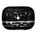 Arezzo 455 x 325mm Curved Rectangular Counter Top Basin - Gloss Black Marble Effect profile small image view 3 