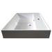 Arezzo 1000 Matt Black Framed Washstand with Gloss White Open Shelf and Basin profile small image view 3 