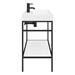 Venice Matt Black 1000mm Framed Washstand and Basin inc. Tap + Bottle Trap profile small image view 5 