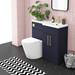 Arezzo 1000 Matt Blue Combination Furniture Pack (Brushed Brass Flush & Handles) profile small image view 6 