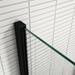Arezzo Square Matt Black Frameless 10mm Wetroom Screen with Wall Arm profile small image view 2 