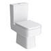 Arezzo 1000 Gloss White Matt Black Framed Vanity Unit + Square Toilet profile small image view 4 