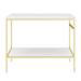 Arezzo 1010 Gloss White Stone Resin Worktop with Brushed Brass Framed Washstand profile small image view 2 