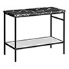 Arezzo 1010 Black Marble Effect Worktop with Matt Black Framed Washstand profile small image view 1 