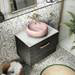 Arezzo Round Counter Top Basin (360mm Diameter - Matt Pink) profile small image view 2 
