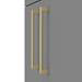 Arezzo 1100 Matt Grey Semi-Recessed Round Combination Vanity Unit (Brushed Brass Flush & Handles) profile small image view 2 