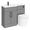 Arezzo 1100 Matt Grey Combination Furniture Pack (Matt Black Flush & Handles) profile small image view 1 