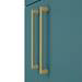 Arezzo 1100 Matt Green Slimline Combination Vanity Unit (Brushed Brass Flush & Handles) profile small image view 2 