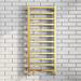 Arezzo Cube Brushed Brass 1200 x 500 Heated Towel Rail profile small image view 2 