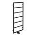 Arezzo Matt Black 1200 x 500 Ladder Heated Towel Rail profile small image view 4 
