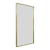Arezzo Brushed Brass 1200 x 700mm Rectangular Mirror profile small image view 1 