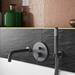 Arezzo Matt Black Wall Mounted Bath Spout profile small image view 3 