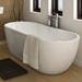 Arezzo Freestanding Modern Bath - 1415 x 745mm profile small image view 4 