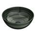 Arezzo Round Brushed Dark Green Counter Top Basin 0TH - 358mm Diameter profile small image view 2 