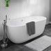 Arezzo Freestanding Modern Bath - 1655 x 750mm profile small image view 4 